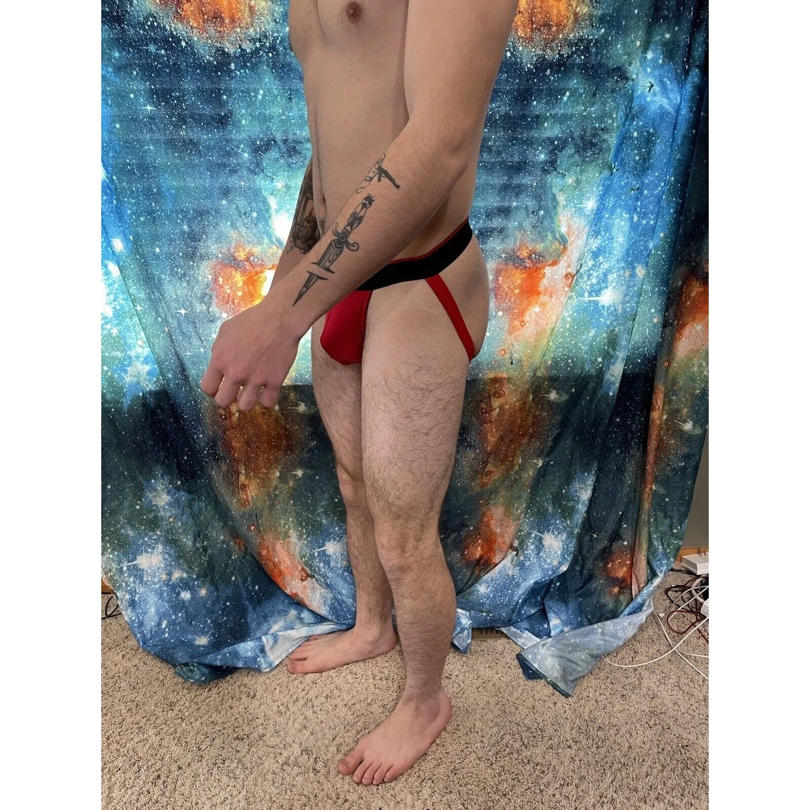 Men's Red Papi Jockstrap Large