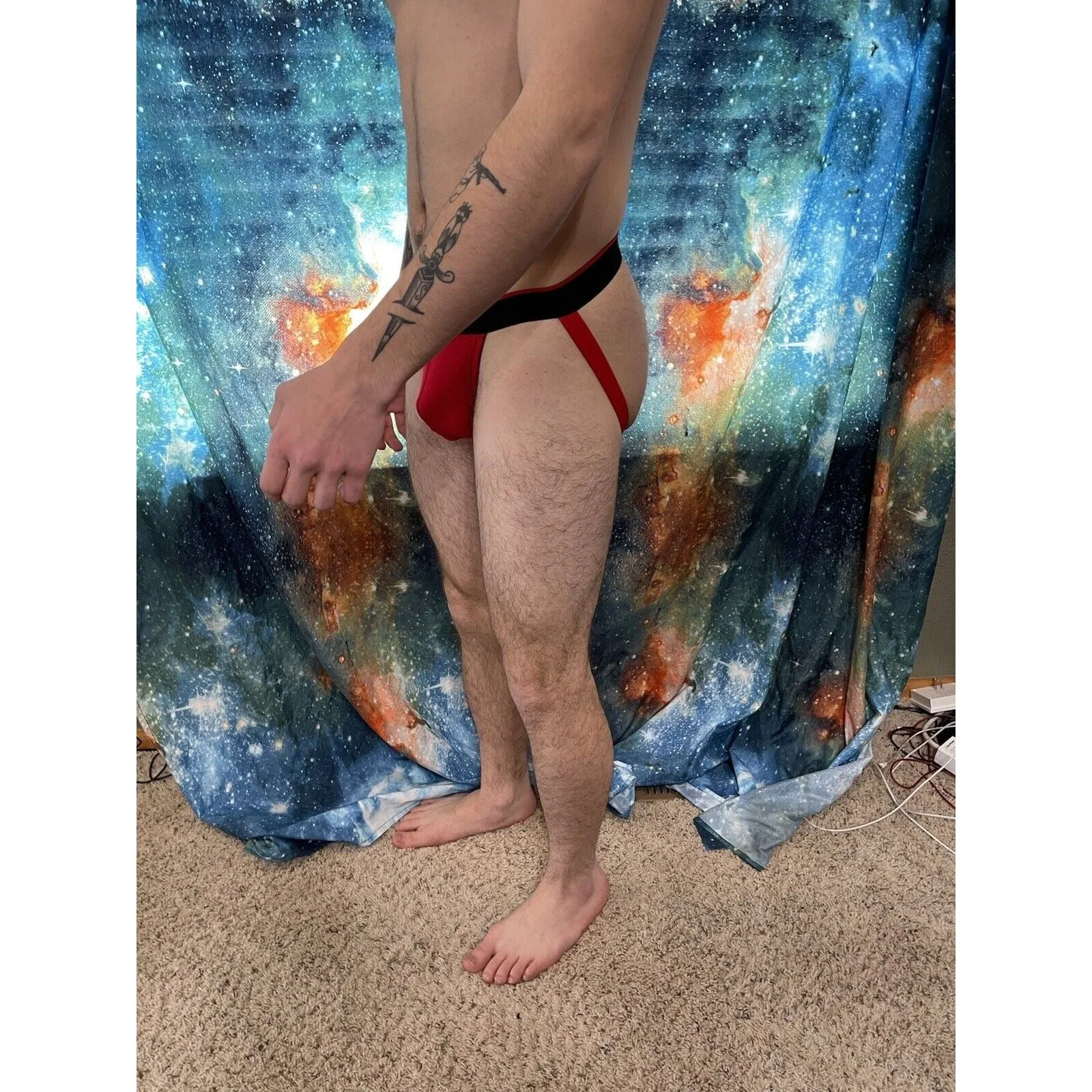 Men's Red Papi Jockstrap Large