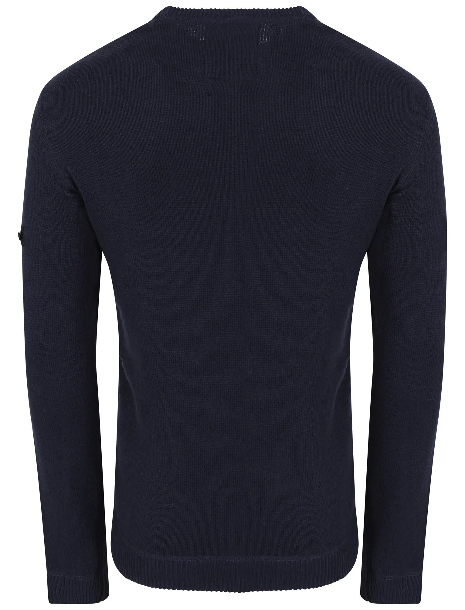 Miller Cable Knit Jumper with Pocket in Midnight Blue - Dissident