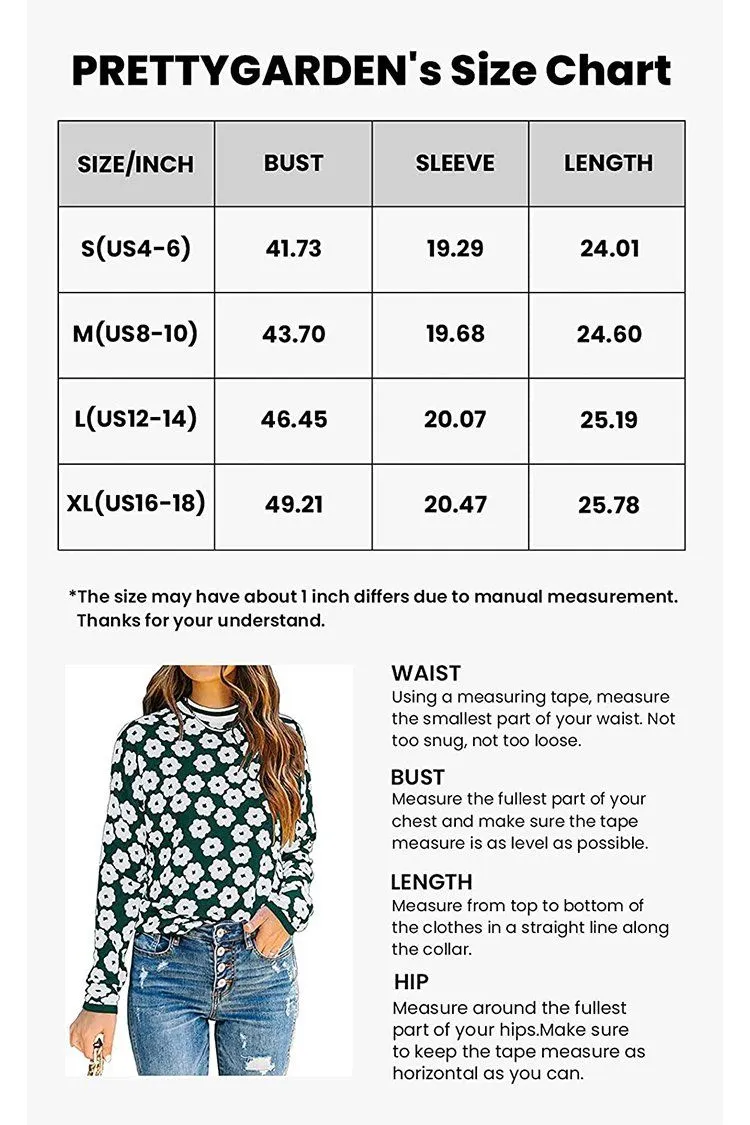 Mock Neck Floral Print Knitted Sweater Color Block Light Weight Sweater
