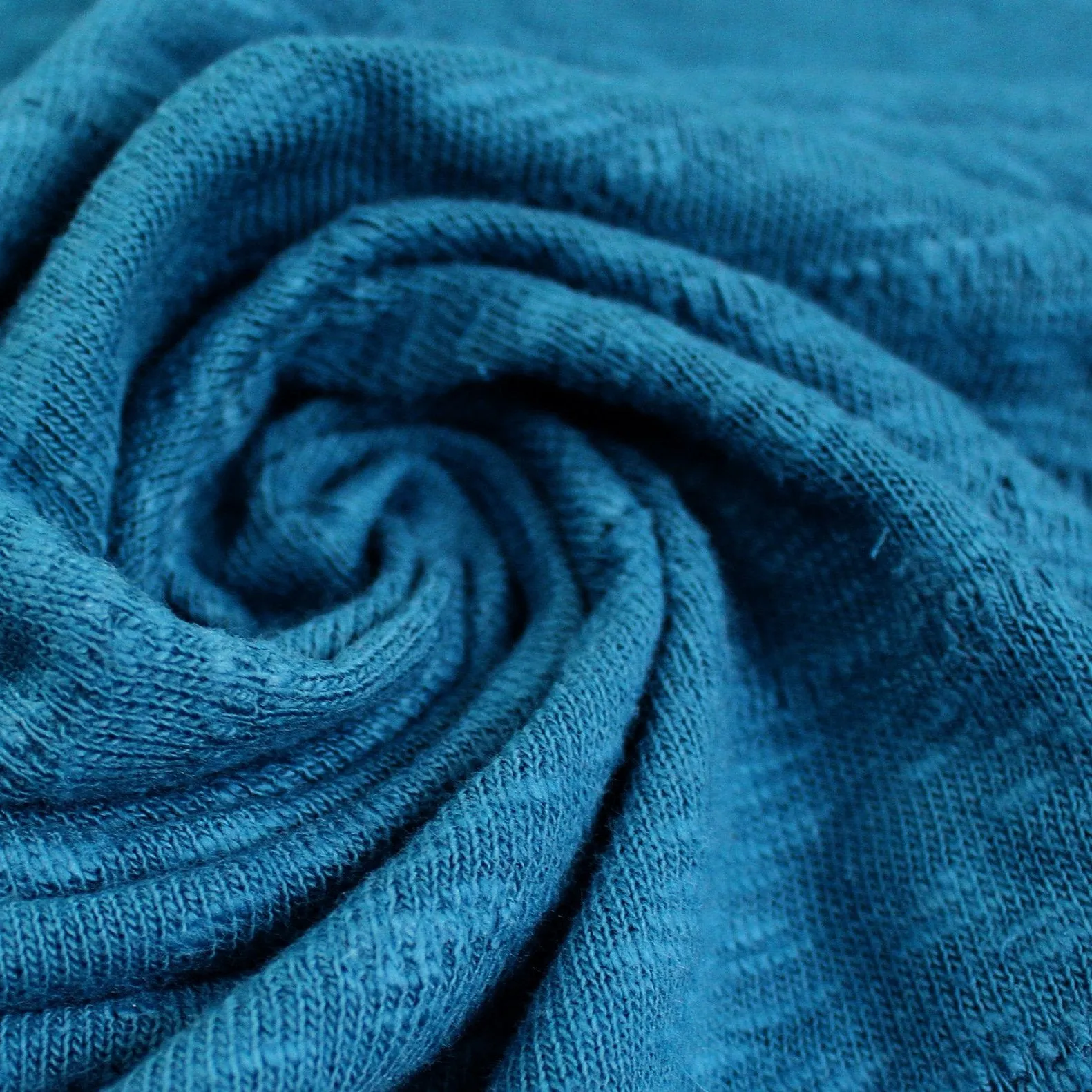 MTM organic cotton GOTS/Oeko-Tex slub sweater knit - lagoon