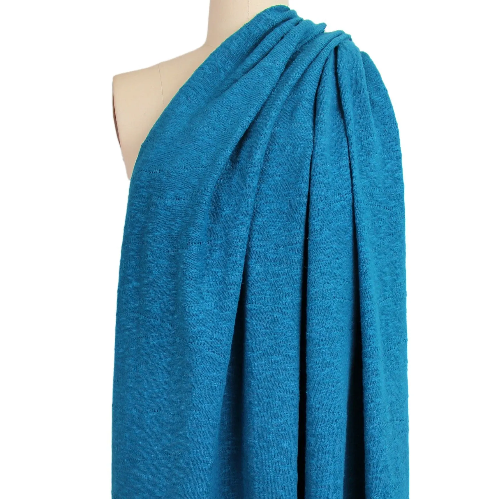 MTM organic cotton GOTS/Oeko-Tex slub sweater knit - lagoon