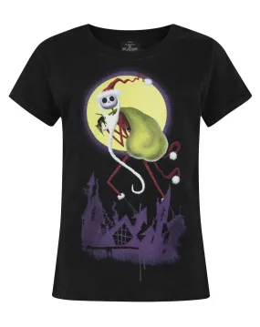 Nightmare Before Christmas Santa Jack Skellington Girl's T-Shirt