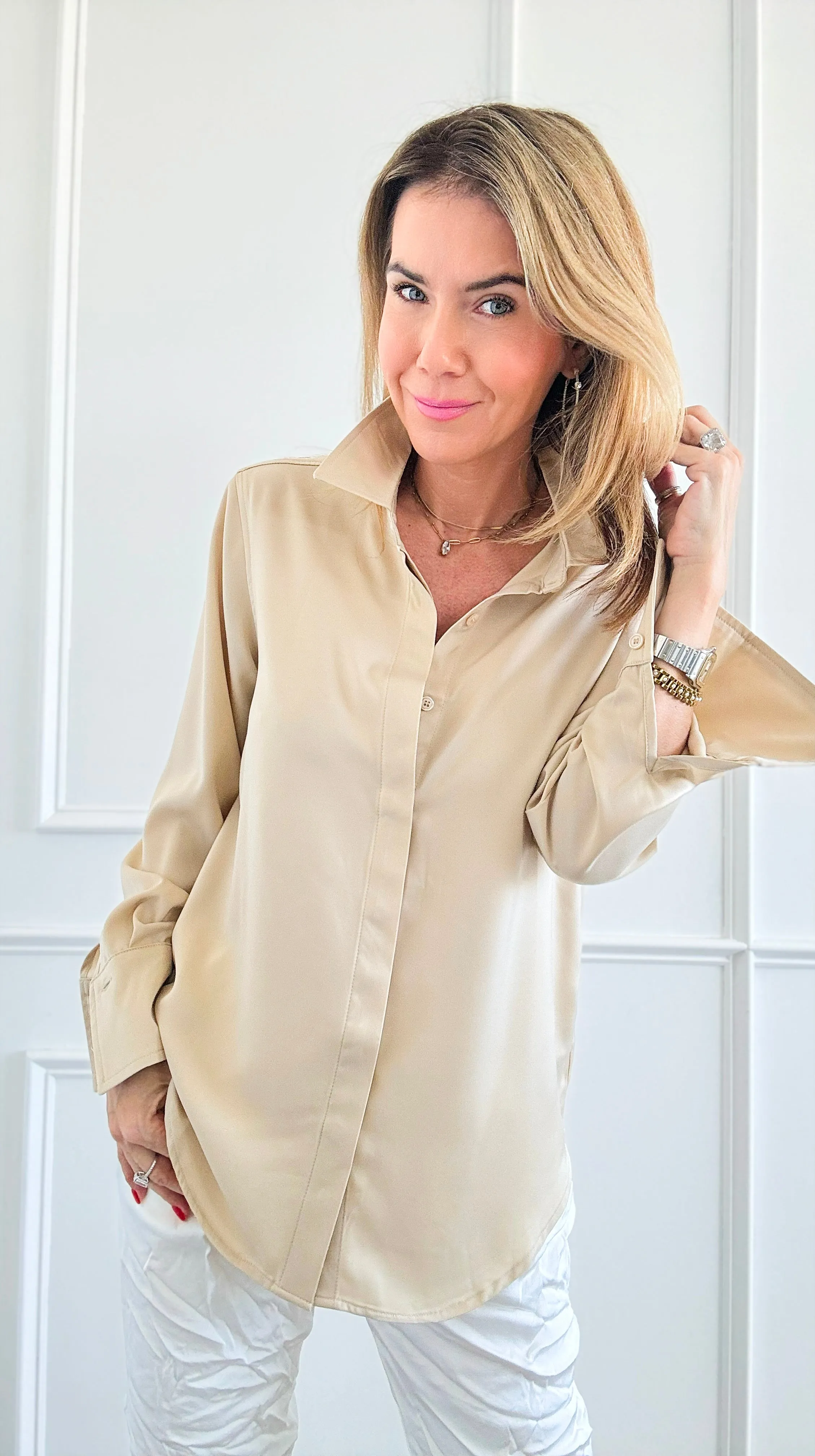 Old Money Button Up Shirt - Oyster