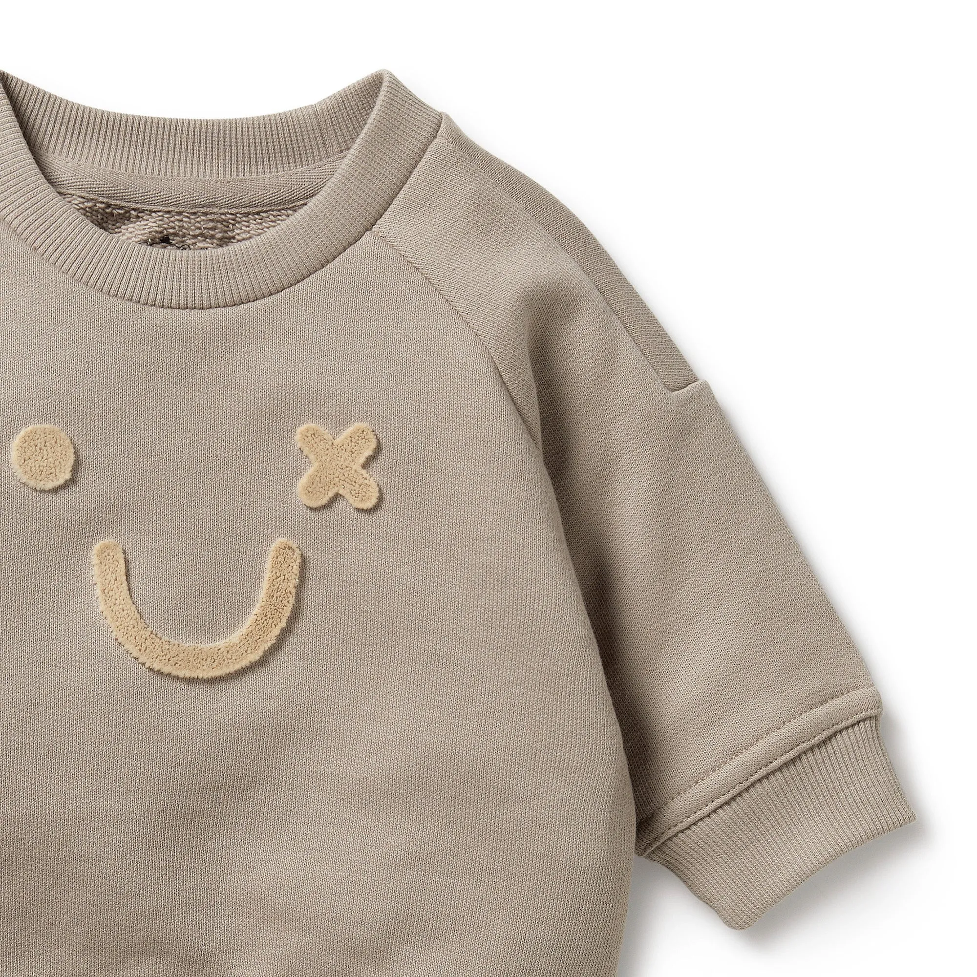 Organic Cotton Terry Sweat Top | Stone