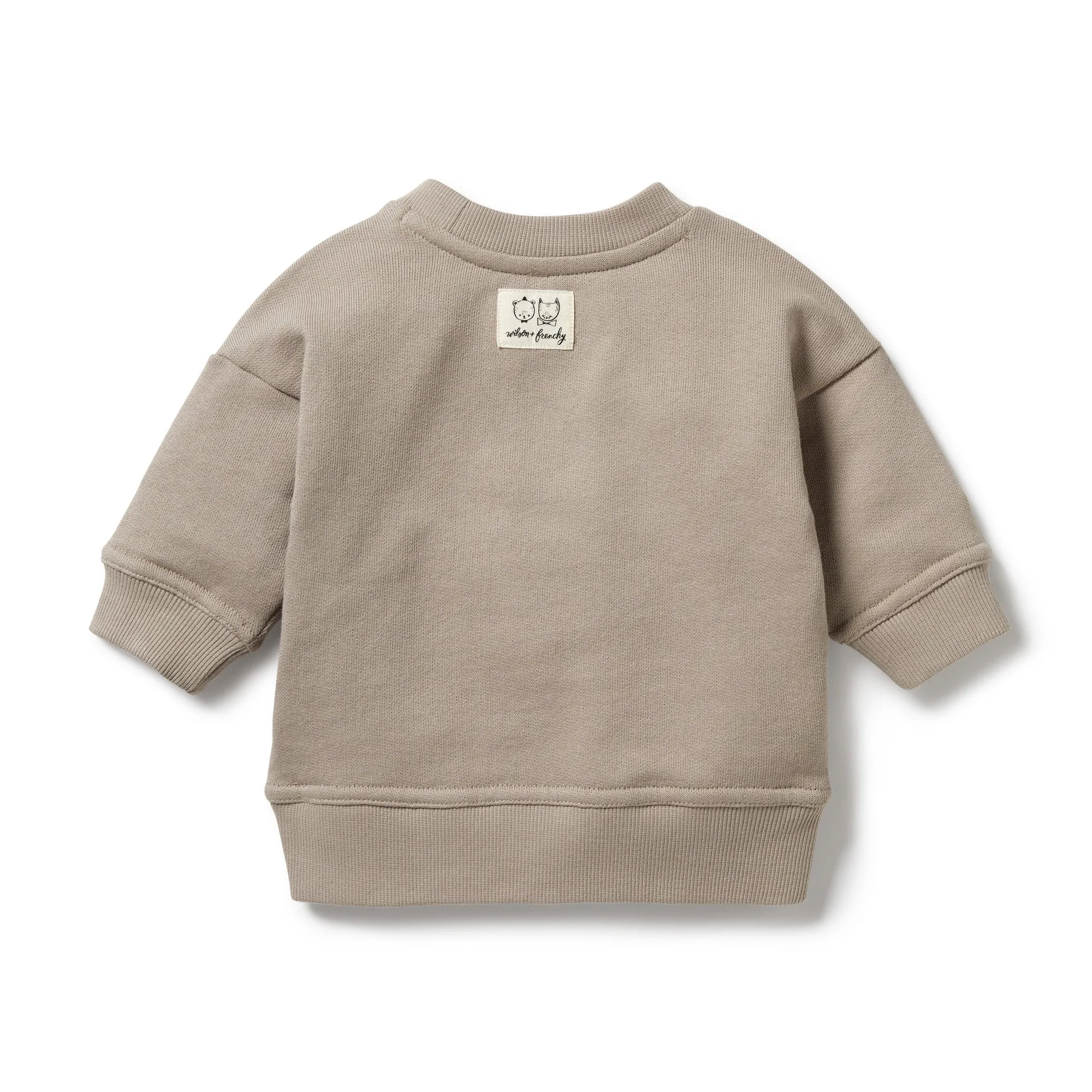 Organic Cotton Terry Sweat Top | Stone