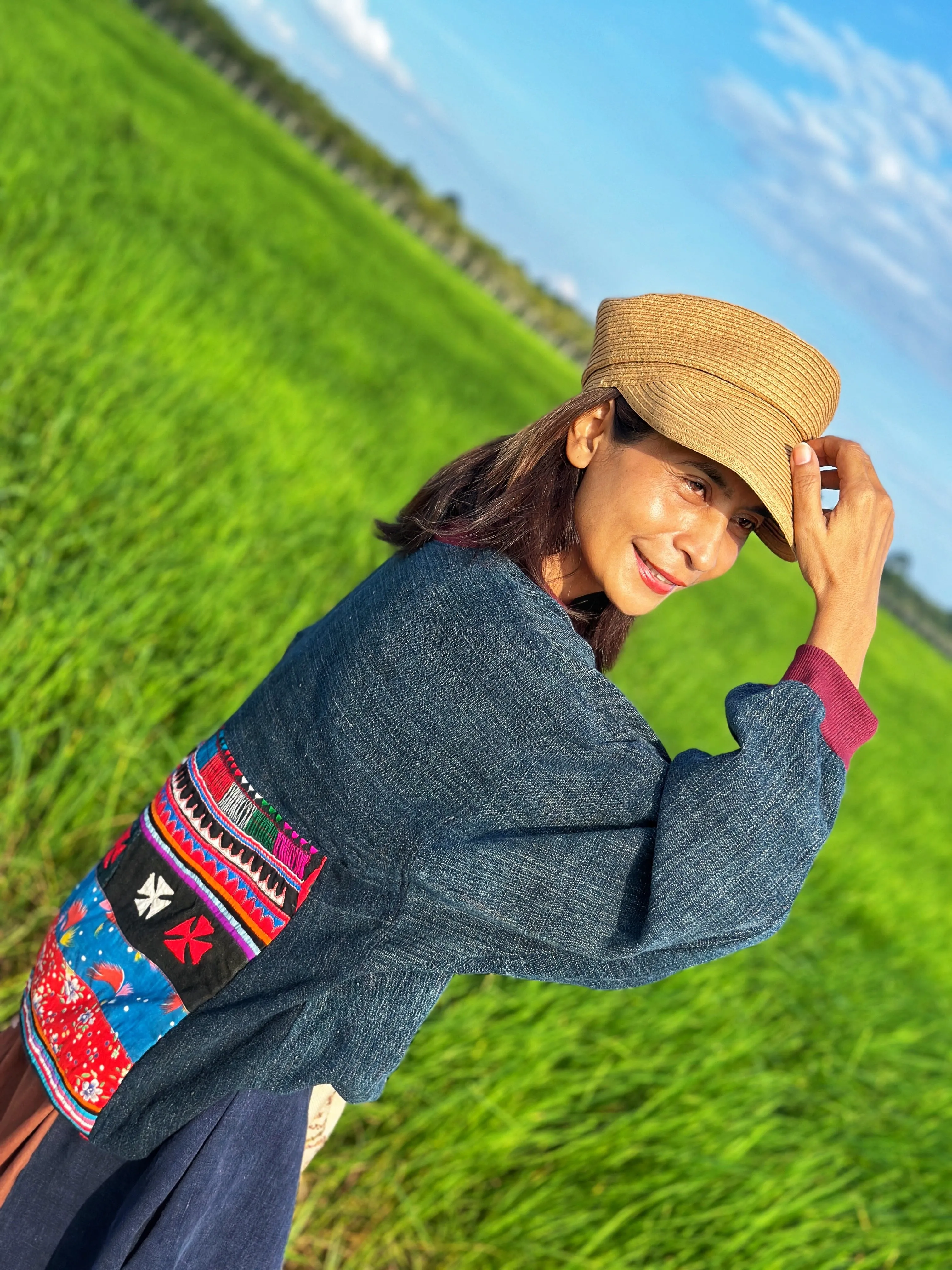 Patchwork Hemp Sweater