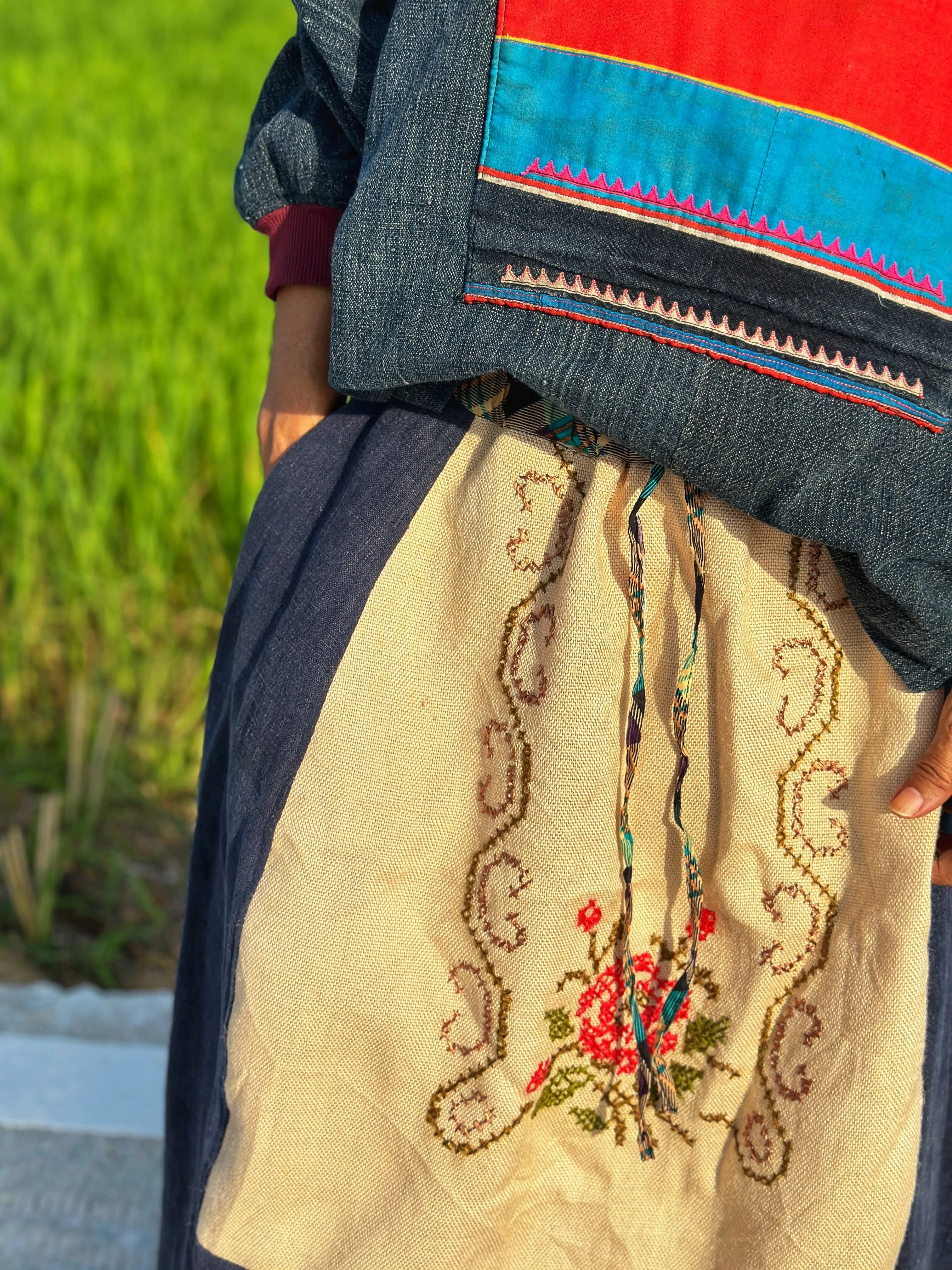 Patchwork Hemp Sweater
