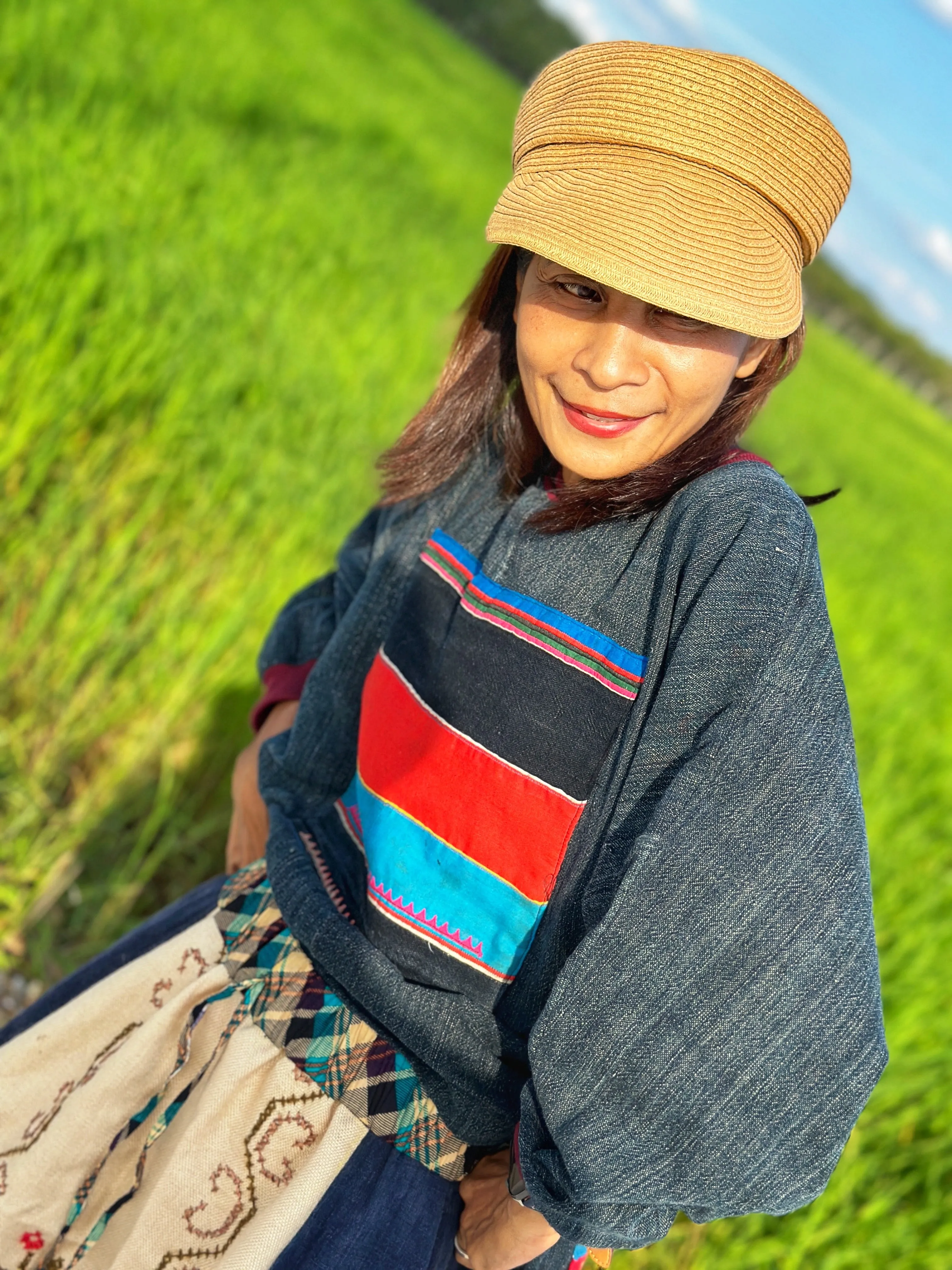 Patchwork Hemp Sweater