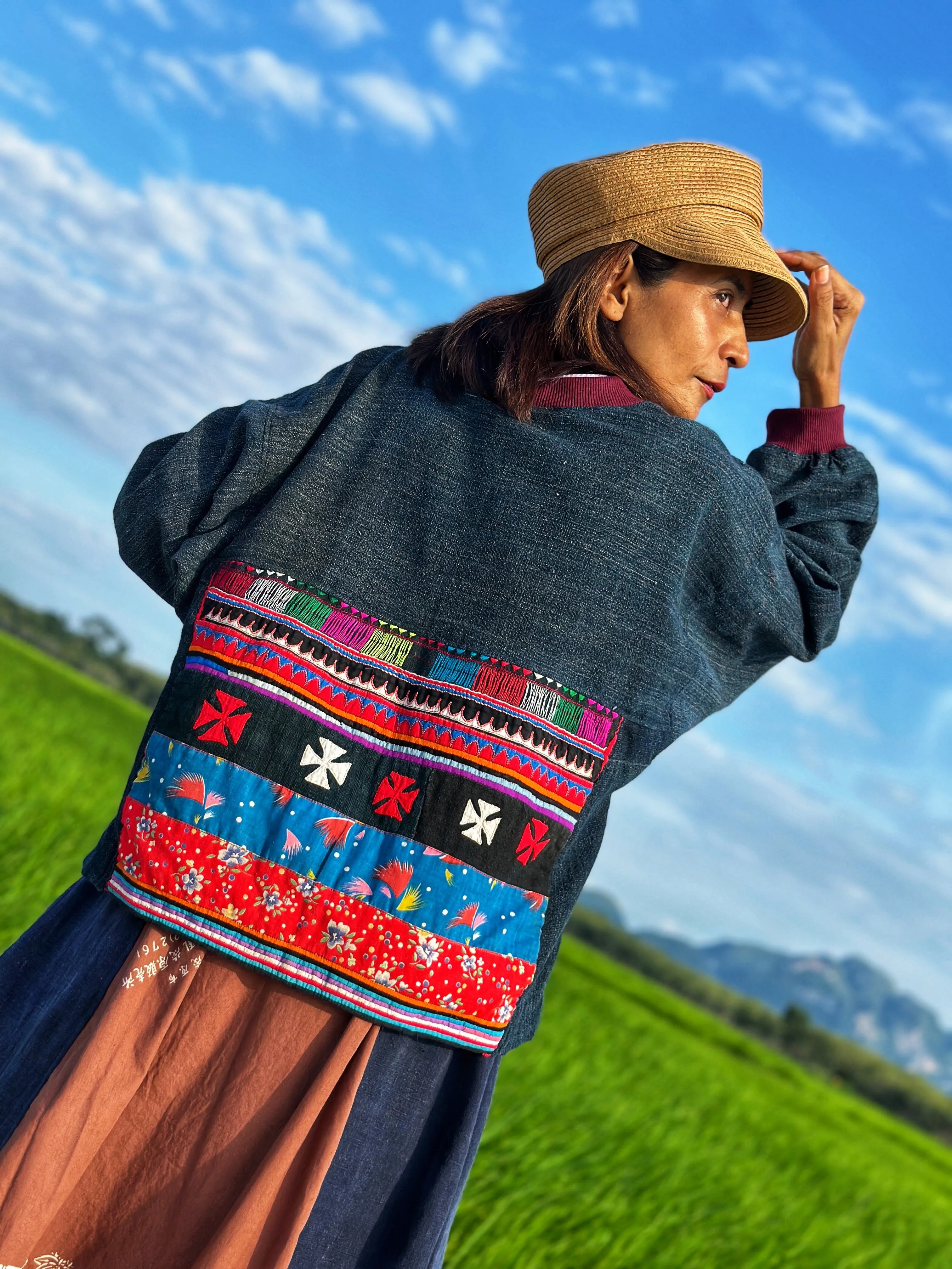 Patchwork Hemp Sweater