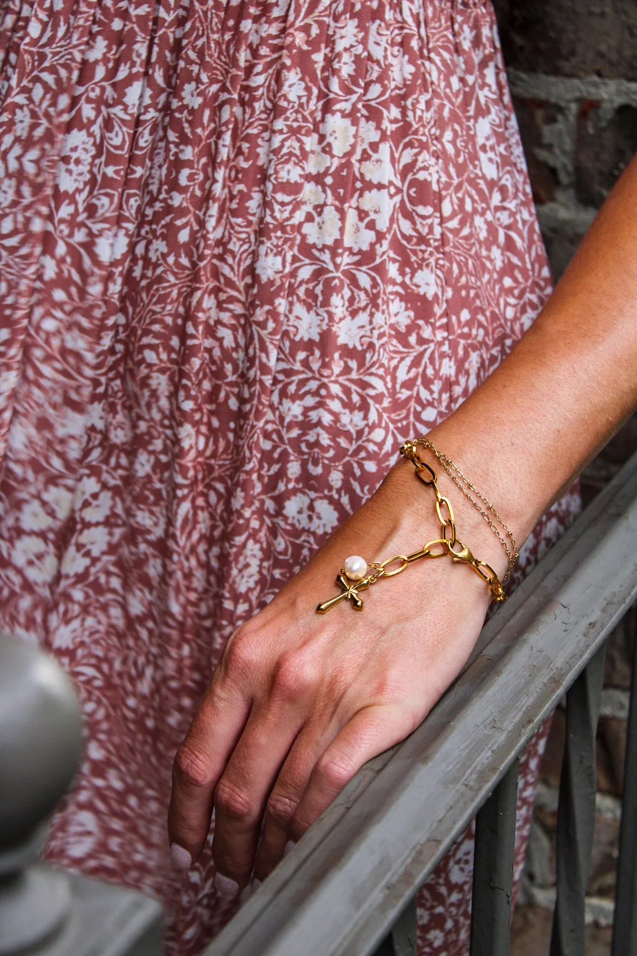 Promise Cross Charm Bracelet