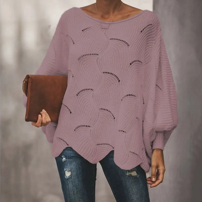 Pullover Sweater Jumper Hollow Out Knitted