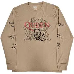 Queen Unisex Long Sleeve T-Shirt: Handwritten (Sleeve Print)