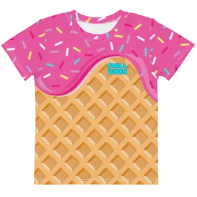 "Chill Vibes" Waffle Cone Tee (Kids 2T-7)