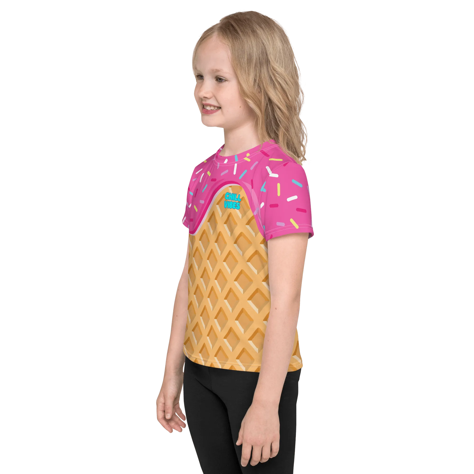 "Chill Vibes" Waffle Cone Tee (Kids 2T-7)