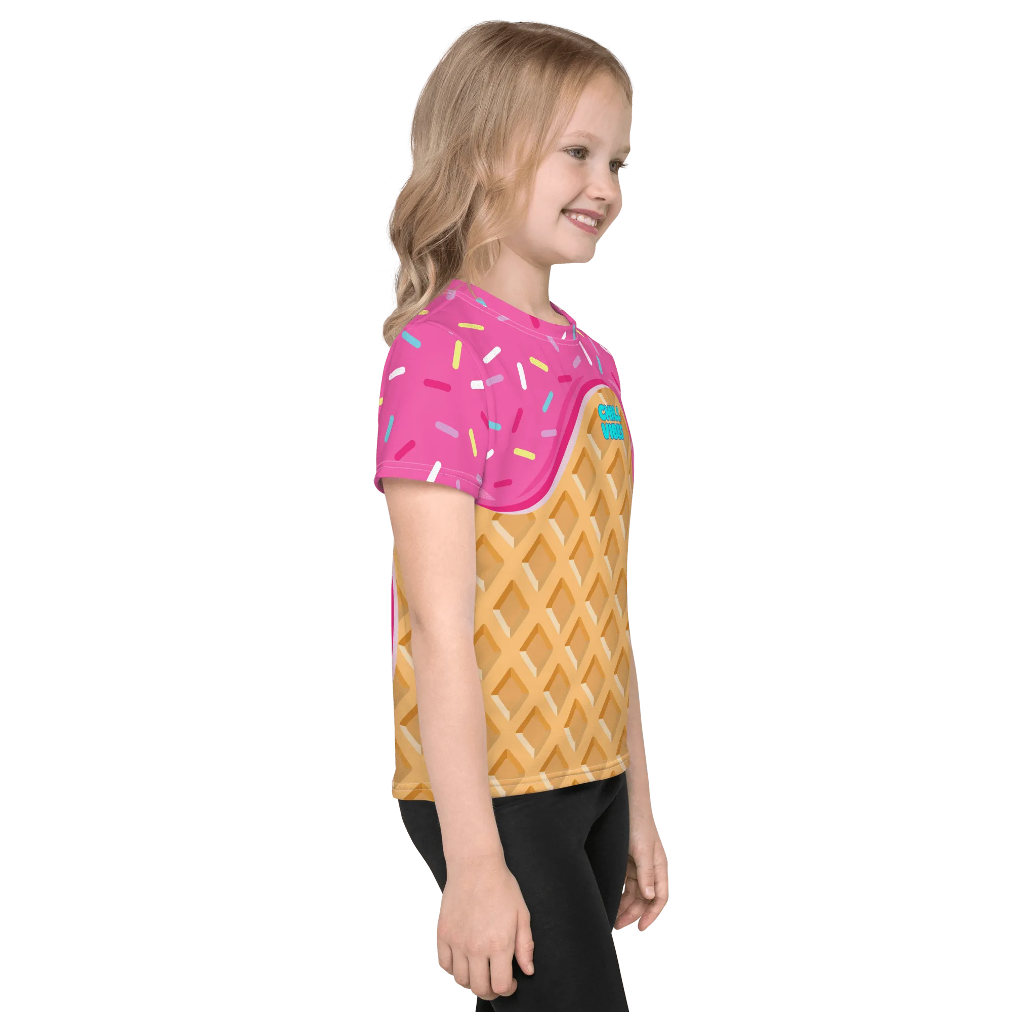 "Chill Vibes" Waffle Cone Tee (Kids 2T-7)