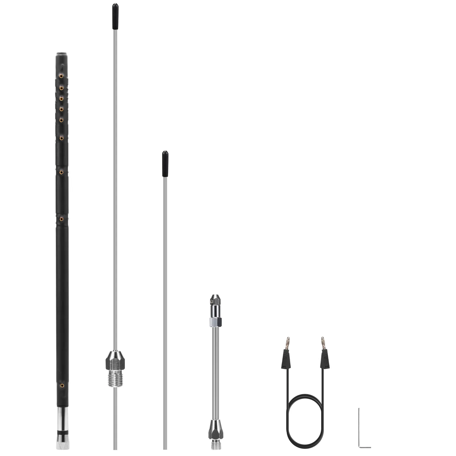 Radioddity HF-008 Portable Telescopic Antenna | VHF/HF(6M-80M) | 3.5-50MHz | SWR 1.0-1.5 | PL-259/SL16-K Interface