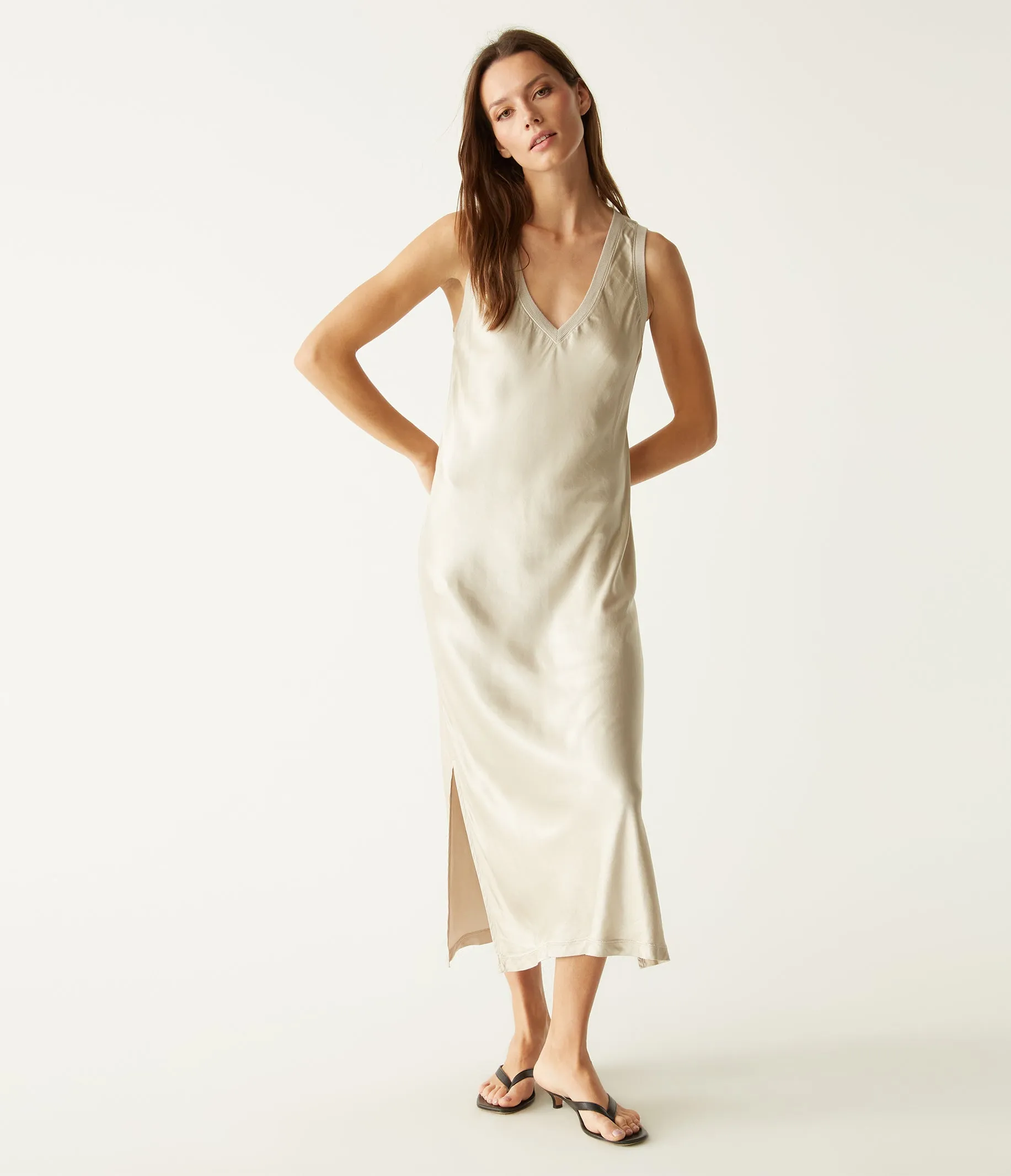 Randi Satin Midi Dress