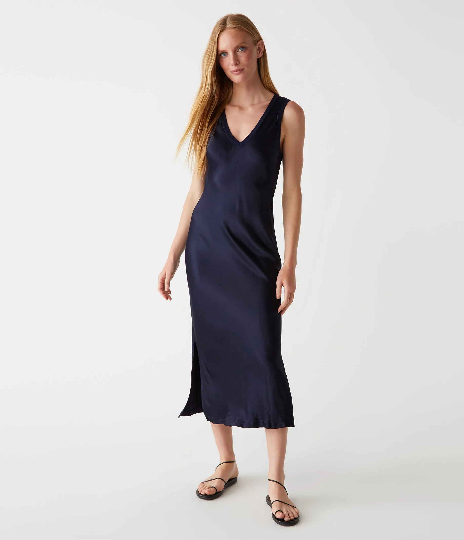 Randi Satin Midi Dress