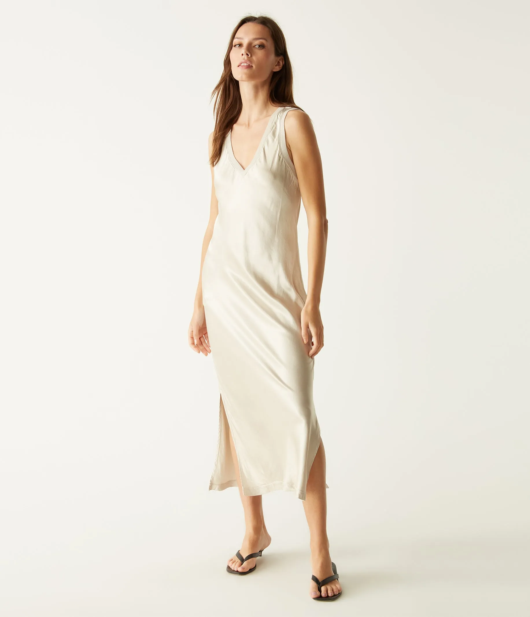 Randi Satin Midi Dress