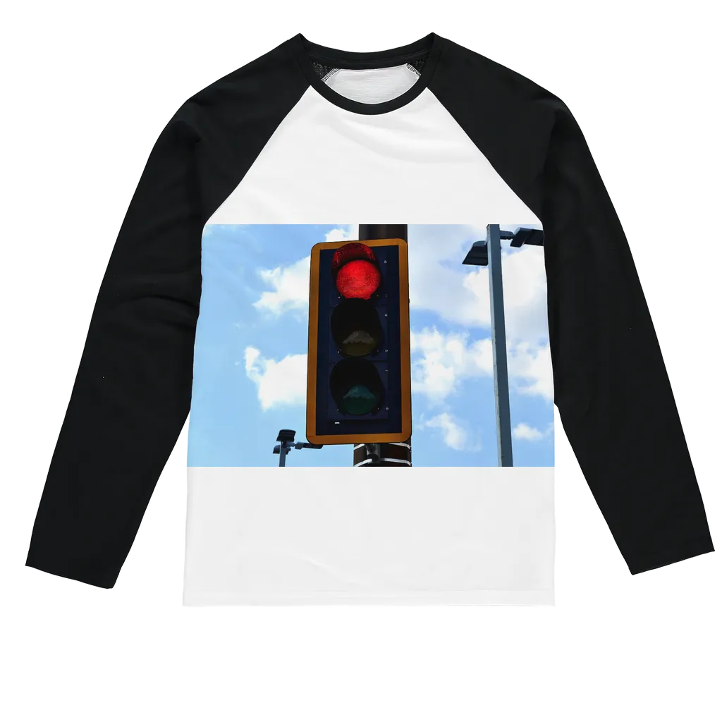 Red Light Sublimation Baseball Long Sleeve T-Shirt
