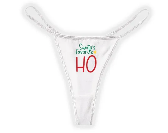 Santa's Favorite HO Thong | Christmas Panties Panties | Sexy Slutty Underwear Lingerie