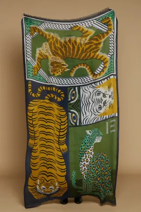SCARF 100 MANTRA GREEN