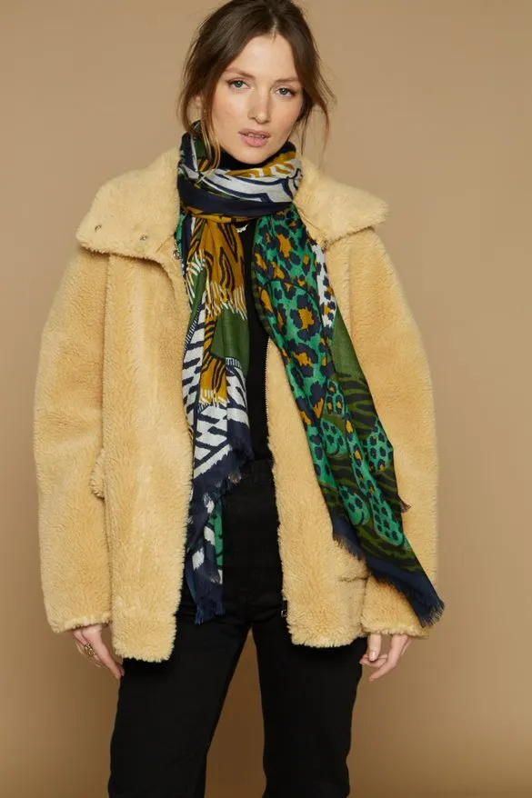 SCARF 100 MANTRA GREEN