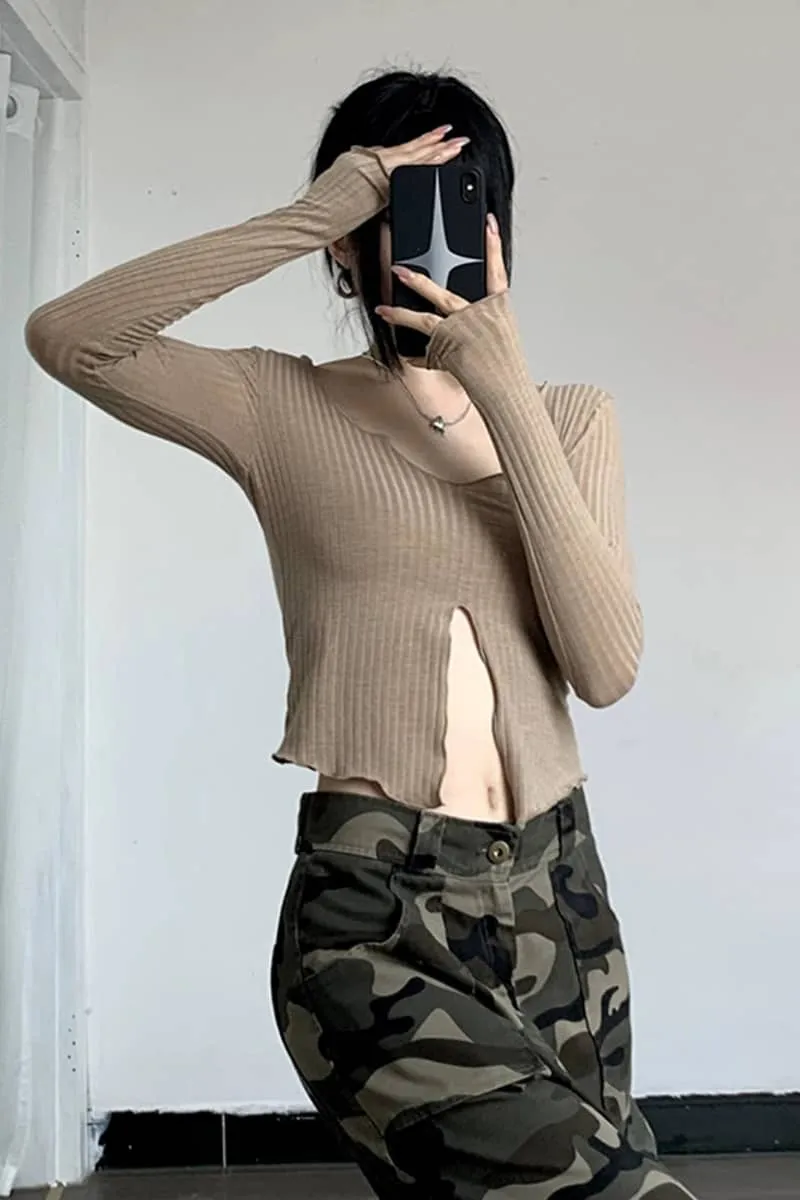 Sexy Low Cut Slim Fit Top T-Shirt