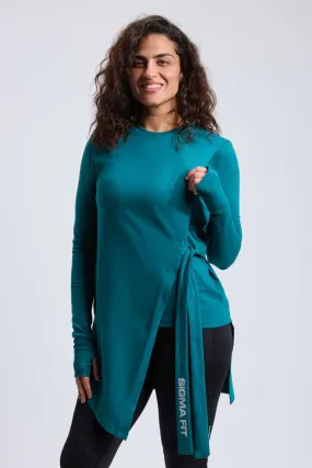 Shaded Spruce Abstract Knotted LS Tee
