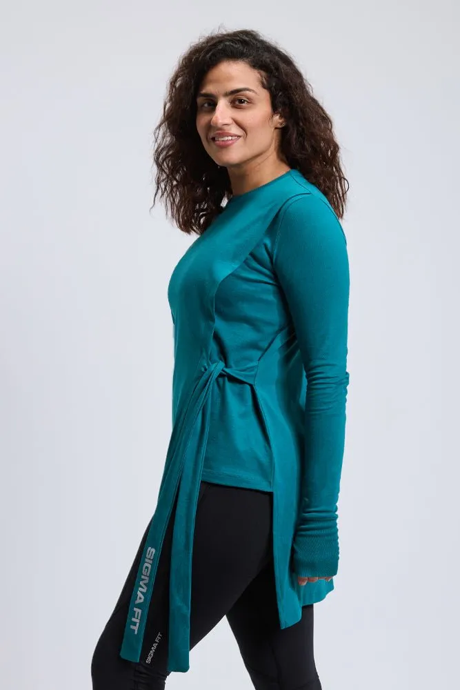 Shaded Spruce Abstract Knotted LS Tee