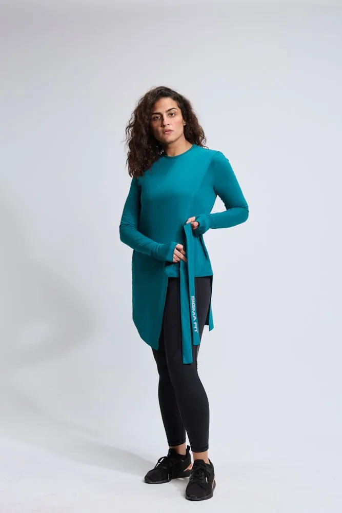 Shaded Spruce Abstract Knotted LS Tee
