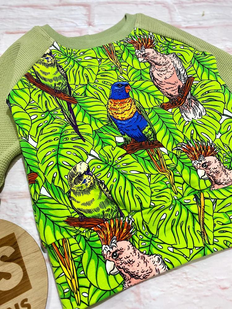 Size Small (12m-3y) Winter Jumper - Aussie Birds