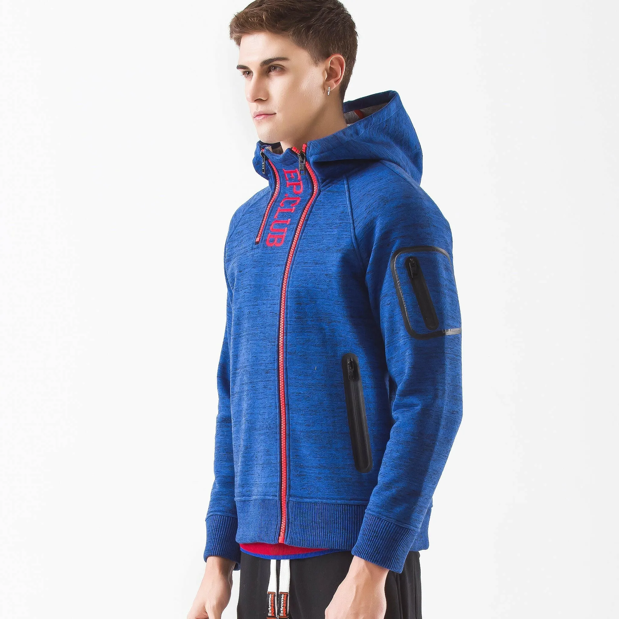 Space dyed bonded Slub Terry Jacket