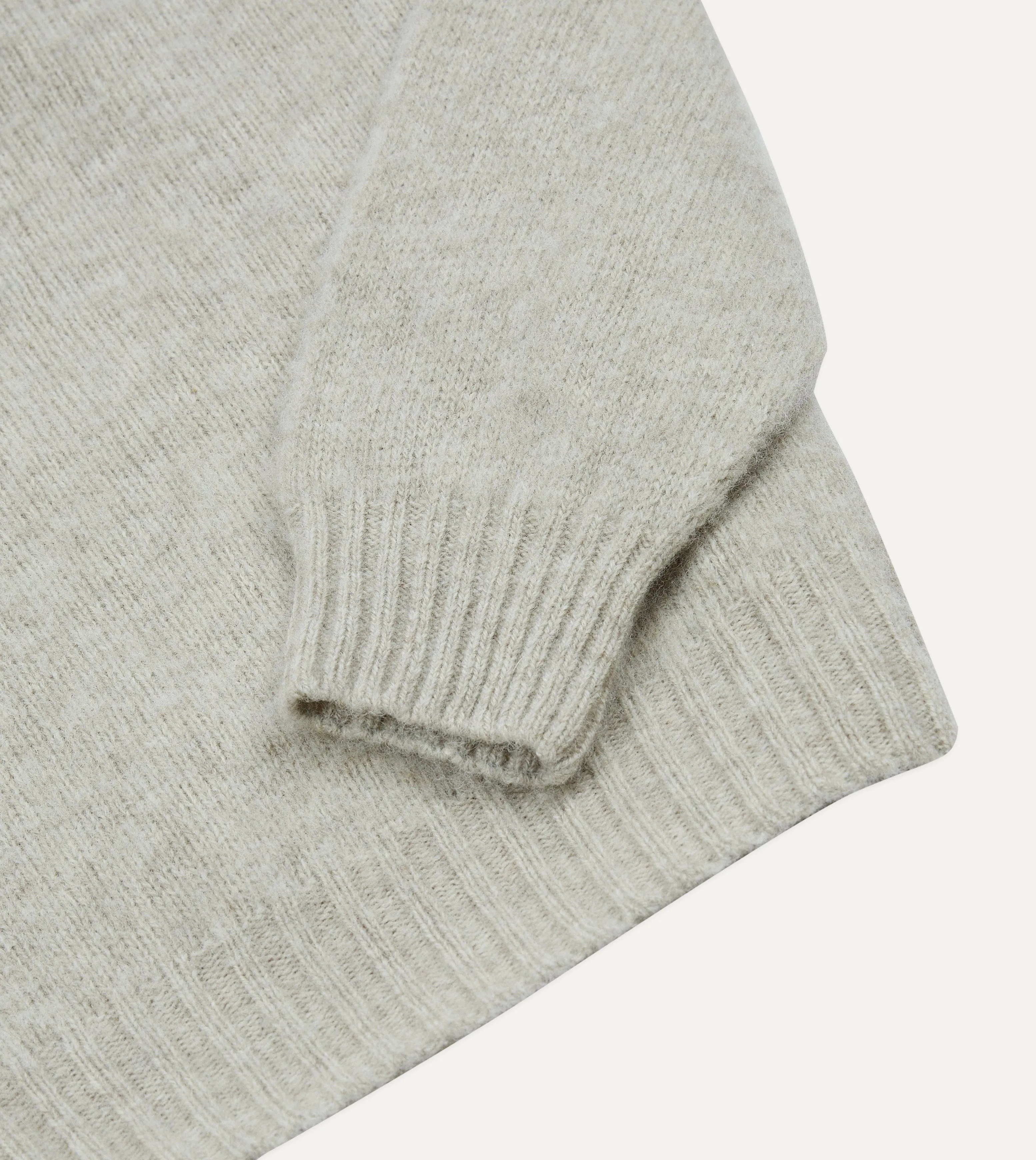 Stone Brushed Shetland Crew Neck Jumper