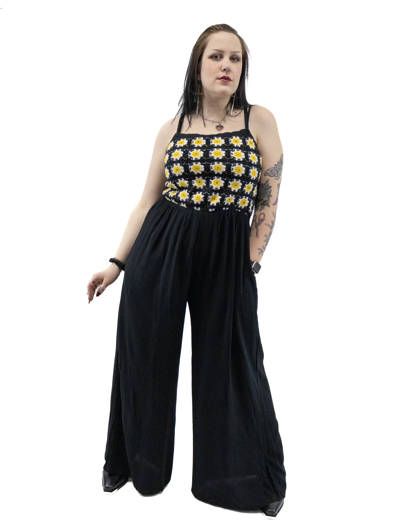 Summer Flora Crochet Bodice Jumpsuit (ALMOST GONE!)