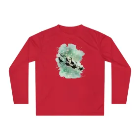 T-Shirt Manga Larga Trineo Papa Noel con Dinosaurios/T-Shirt Divertida