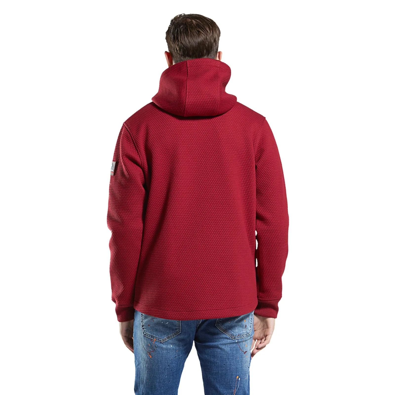 Textured Bonded Knit Hooded Jacket