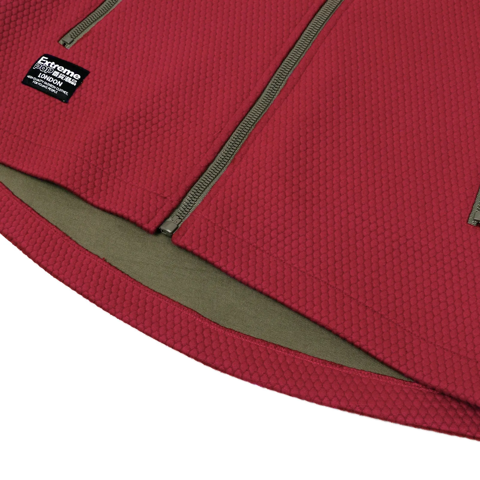 Textured Bonded Knit Hooded Jacket