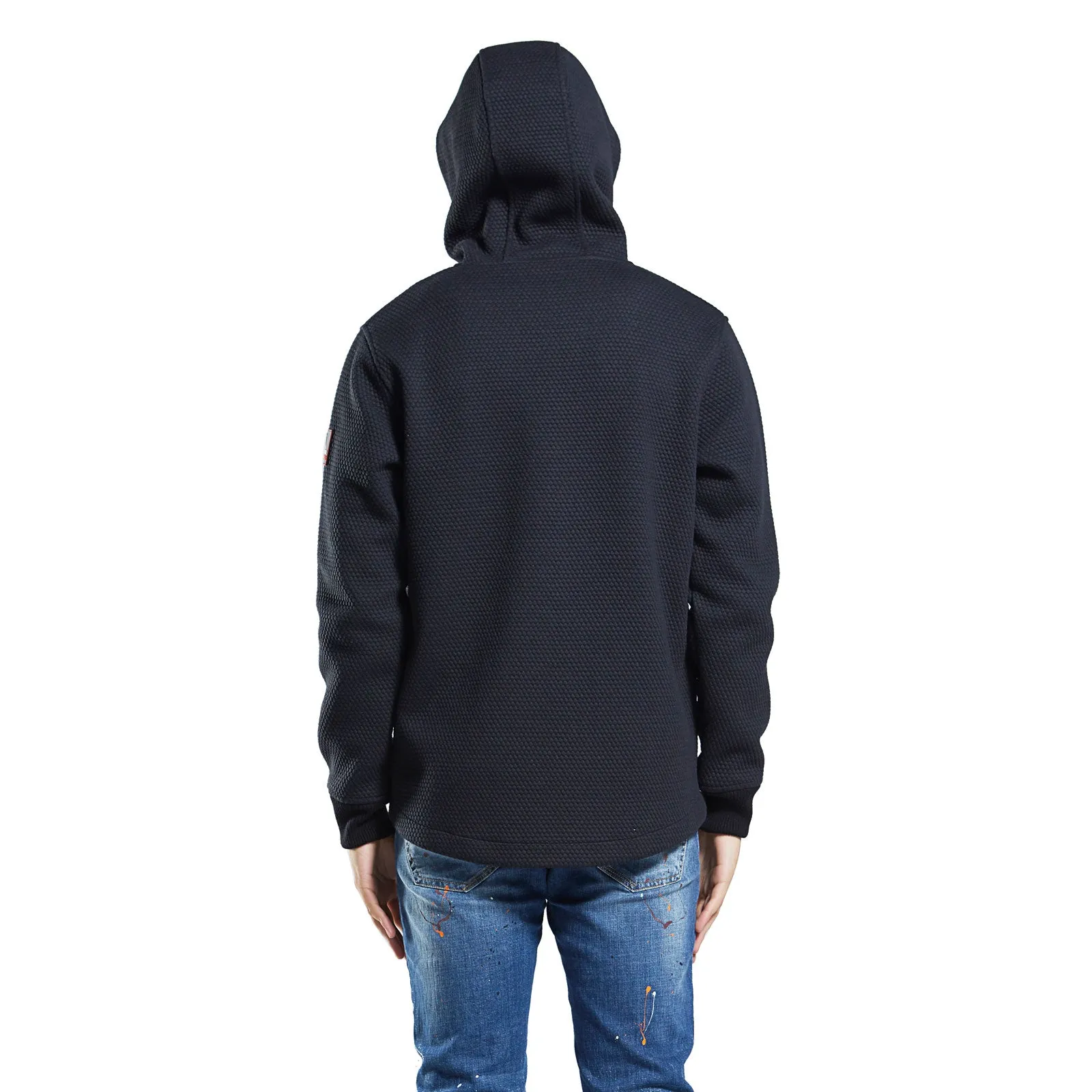 Textured Bonded Knit Hooded Jacket