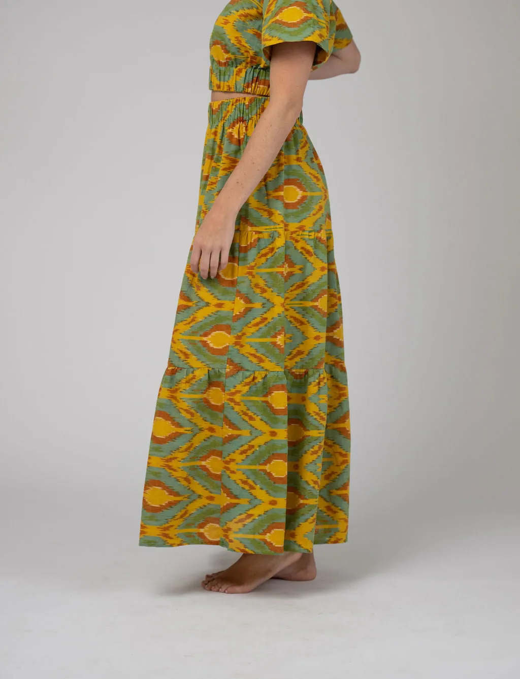 The Abby Skirt | Eco Yellow Ikat