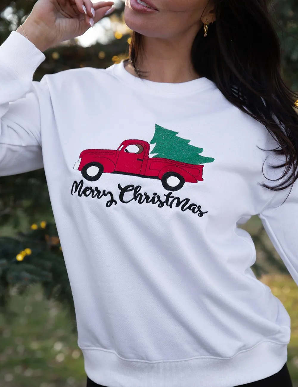 Truckin' Along Merry Christmas Sweatshirt