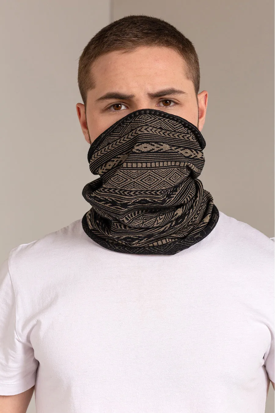 Unfreeze Scarf Cotton Color Black & Beige
