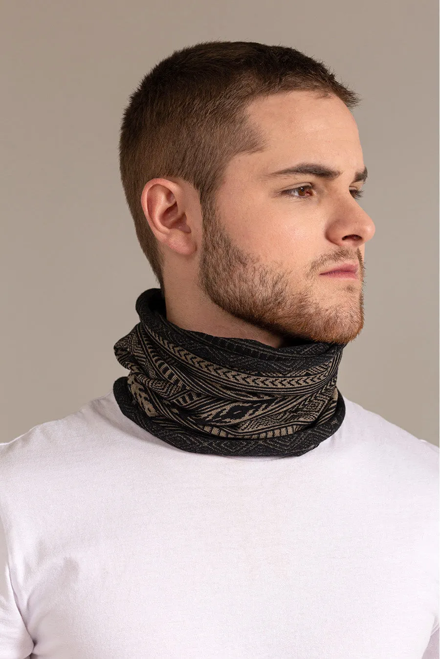 Unfreeze Scarf Cotton Color Black & Beige