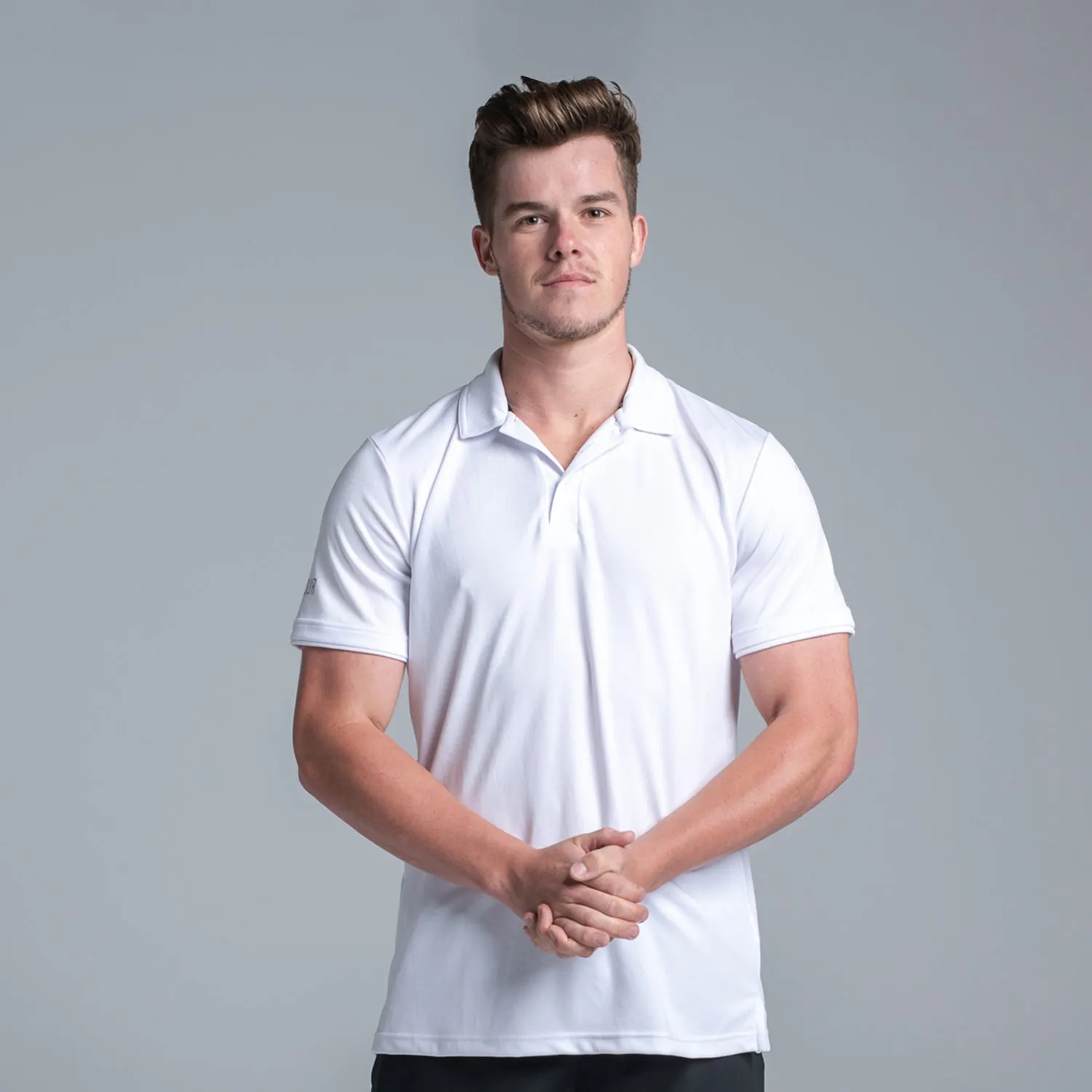 Valour Active Men's White Polo
