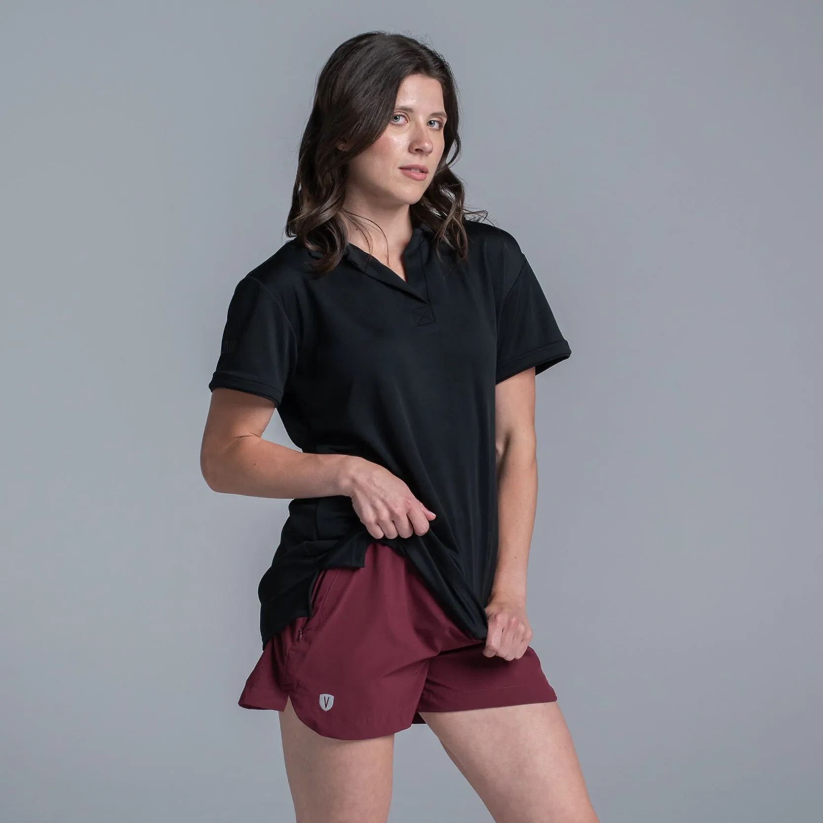 Valour Active Women's Polo - Black