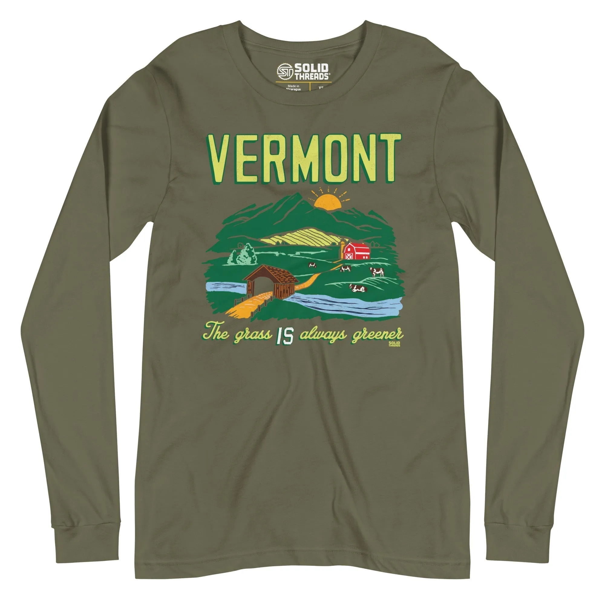 Vermont The Grass IS Always Greener Long Sleeve T-Shirt