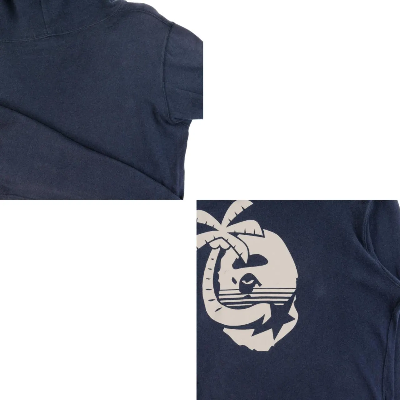 Vintage BAPE Logo & Palm Tree Hoodie Size XS