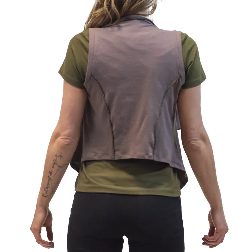 Vintage Drape Vest | Mushroom