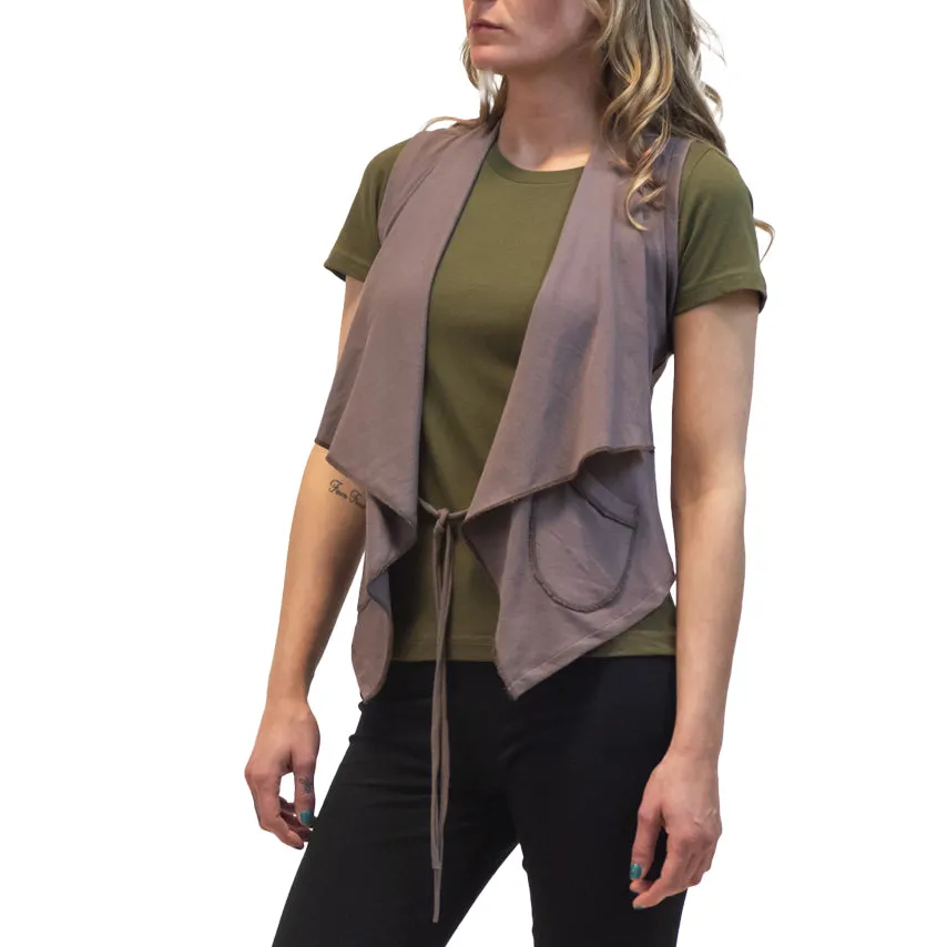 Vintage Drape Vest | Mushroom